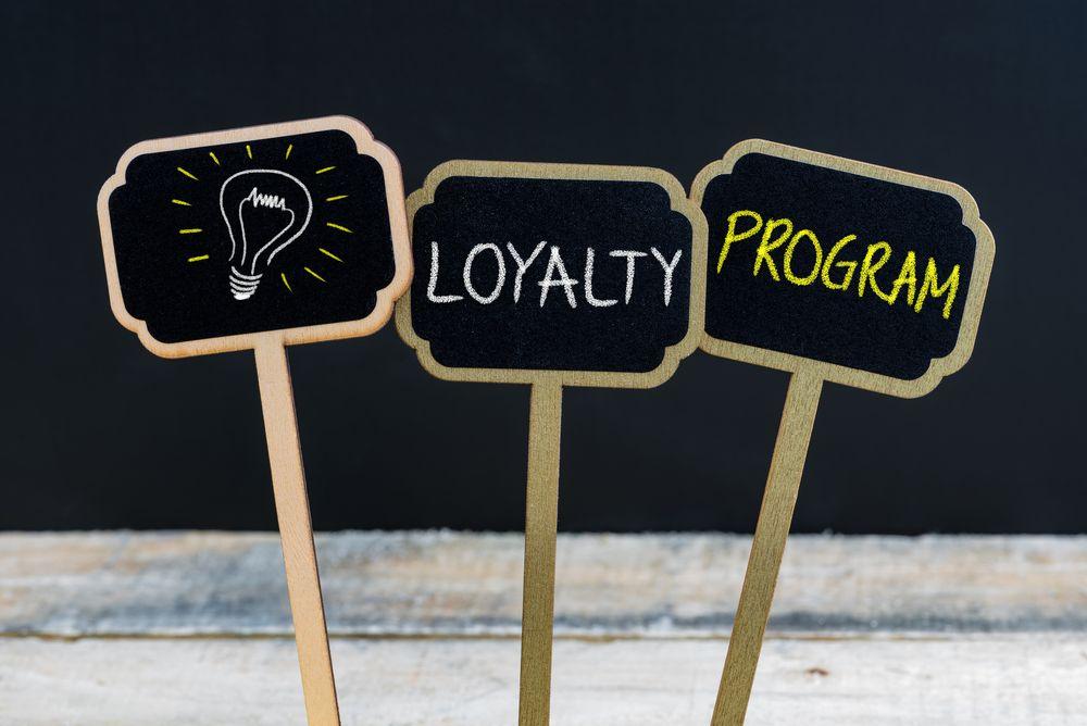 Signs spelling out loyalty program